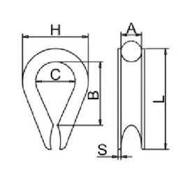 Protection par câble en acier inoxydable câble de tuyauterie de chargement lourd équipement de chargement de charbon de type matériel D chaîne métallique Neele Punch Thumb 0