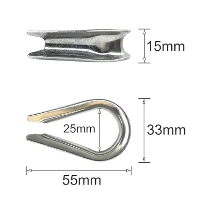 12PCS M10 pouce en acier inoxydable pour l' installation de la ligne de traction et 3/8 pouces de diamètre de câble 0
