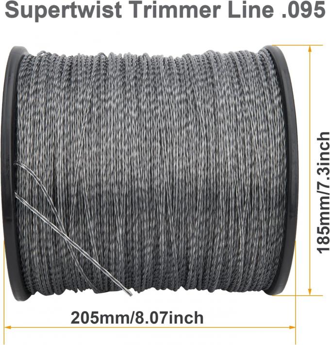 0.080" Carré de nylon cordes Trimmer ligne Weed Wacker mangeur d'herbes personnalisé Étiquette 0