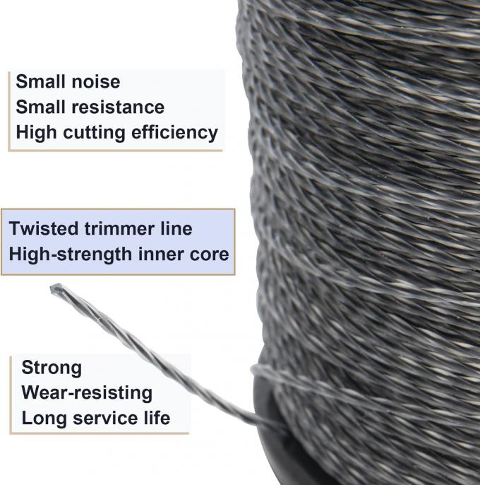 0.080" Carré de nylon cordes Trimmer ligne Weed Wacker mangeur d'herbes personnalisé Étiquette 2