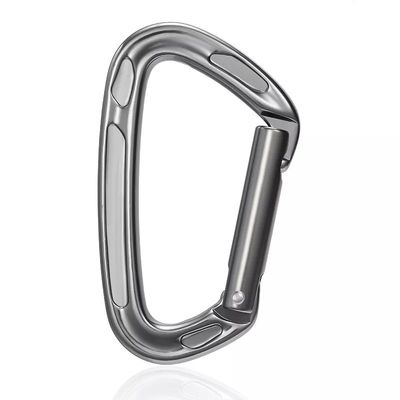Clip de carabiner en acier inoxydable 23KN en forme de D pour la technologie de coulée de précision d'escalade