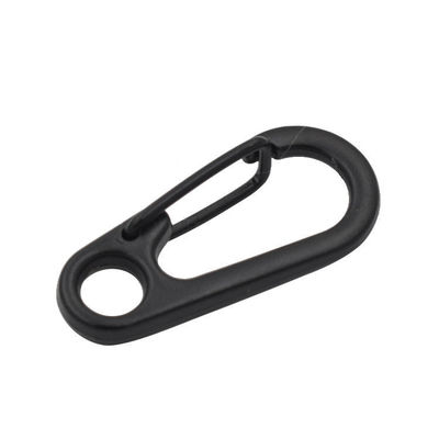 Mini carabiner en alliage de zinc noir à crochets, porte-clés, bague à ressort pour équipement minier