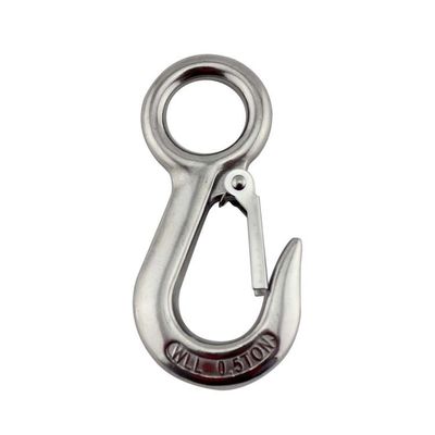 304 acier inoxydable gros yeux grue crochet de levage avec verrou OEM et conception durable