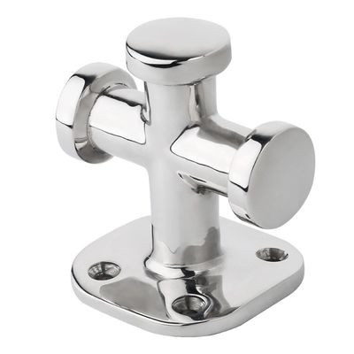 Miroir polissé AISI316 en acier inoxydable Croix Bollard de matériel maritime