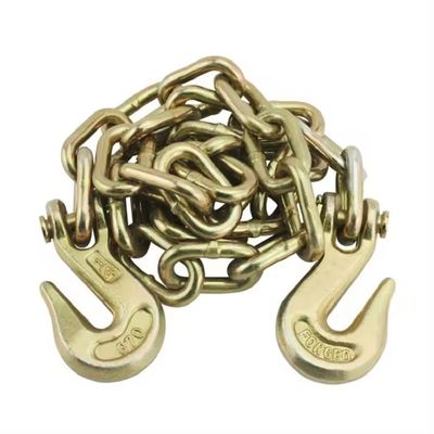 acheter Chaînes de sécurité de remorque G70 de 8 mm de diamètre avec crochets à clevis pour le contrôle du fret online manufacture