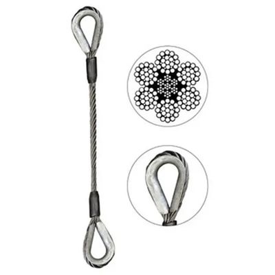 acheter - AISI 304 316 en acier inoxydable 7x7 6x36 Dia 8 mm IWRC RHRL Résistance à l'œil doux Finition non galvanisée câble fil de fer Sling online manufacture