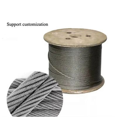 Cable en acier flexible galvanisé 7X19 6x19 FC IWRC pour les équipements maritimes/architecturaux/gaz pétrolier