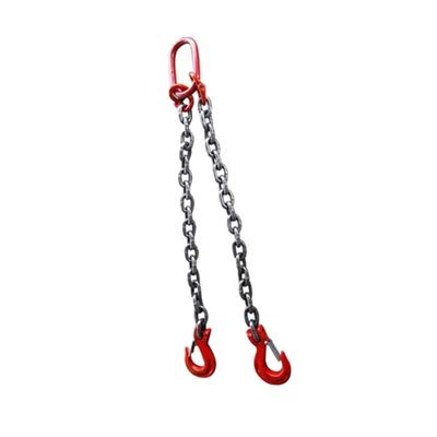 acheter 8 mm Finition noire G80 Sling de chaîne en acier allié à deux pattes pour le levage EN818-2 Durable online manufacture