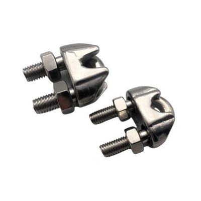 acheter Clampe à câbles en acier inoxydable à finition argentée pour les besoins en matériel de levage et de remise en place online manufacture
