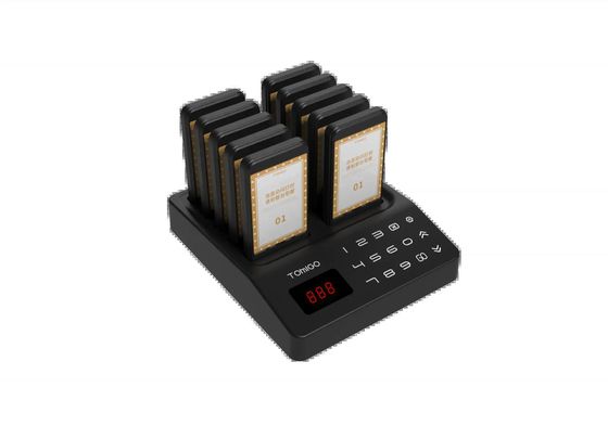 10 pagers cour de restauration rapide mini buzzer invité coaster système de pager sans fil file d'attente système d'appel logo coaster personnalisé