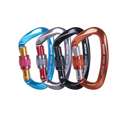 Crochet de carabine d'aluminium 25KN Capacité de charge pour équipement d'escalade et de crochet