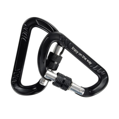 Carabiner en aluminium à grimper avec finition galvanisée porte à vis en forme de D certifiée CE