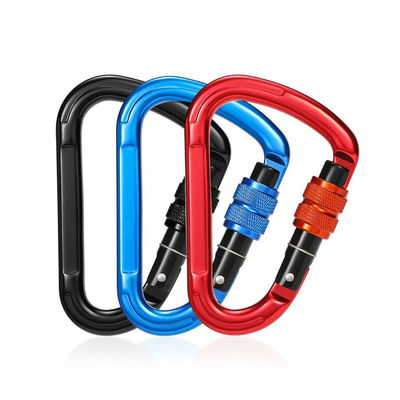 Un bon prix. Logo et couleur personnalisés Carabiner en aluminium 25KN pour l'extérieur dans diverses activités en ligne