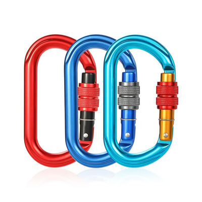 Logo personnalisé et couleur en aluminium en forme ronde Crochet d'escalade pour l'extérieur 25KN