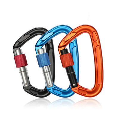 24KN Outdoor Logo personnalisé d'aluminium d'escalade Snap Hook Carabiner Produit de l'industrie lourde