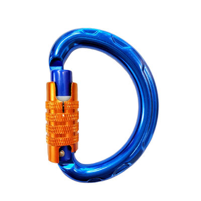 Fermeture personnalisée en forme de D Carabiner Aluminium Grimpeur Snap Crochet pour les activités de plein air