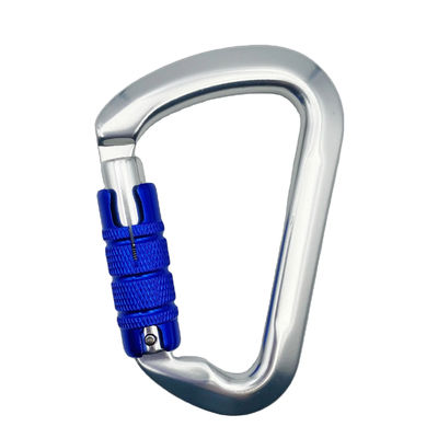 30KN Logo personnalisé et couleur en forme de D Escalade Snap Hook avec mécanisme de verrouillage triple