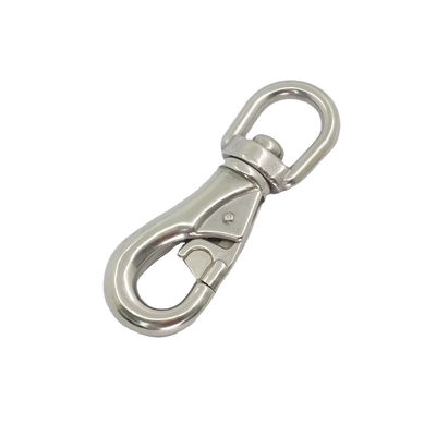 Acier inoxydable Bull Eye Swivel Single Snap Hook de qualité marine