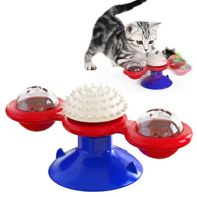Cute moulin à vent en rotation augmenter le QI gratter jouets interactifs pour chats