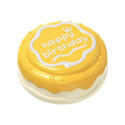 Joyeux anniversaire cadeau interactif mâcher jouets grincants chien forme de gâteau mâcher jouet