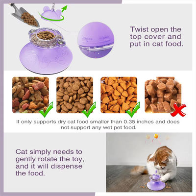 Design rotatif Jouets interactifs pour chats Entraînement à haute élasticité Chat Teaser Wand Jouets pour chats pour jouer à l'intérieur