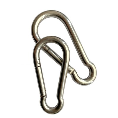 Un bon prix. Finition polie en acier inoxydable 304 Carabiner Crochet à ressort pour les activités de plein air en ligne