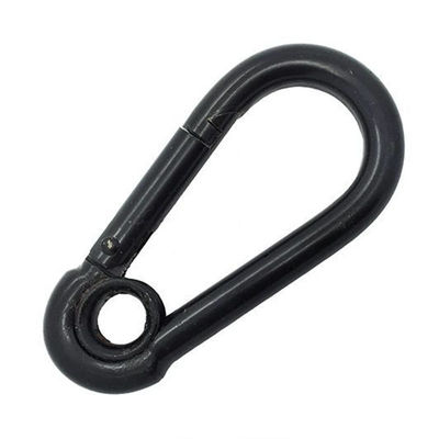 Un bon prix. Carabiner polyvalent en acier inoxydable enduit en noir pour tout environnement en ligne