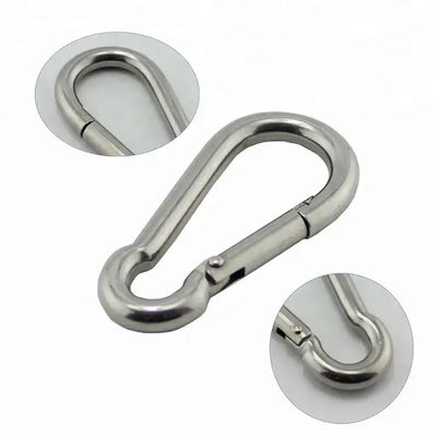 Industrie lourde 8 mm inoxydable 304/316 chaîne extérieure de sécurité de ressort clip Carabiner Snap Crochet
