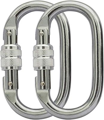 Clip de carabineur en aluminium bleu pour l'industrie lourde, verrouillage pour le ramassage des hamacs de camping