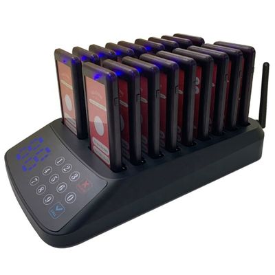 500m Distance Transmise Système d'appel téléphonique de restaurant avec batterie au lithium de 300mAh