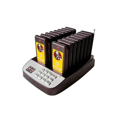 Système de gestion des files d'attente Pager sans fil avec portée de 800 m et matériau plastique ABS