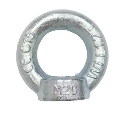 Rings de levage d'appareils de chargement d'acier au carbone écrous d'oeil galvanisés DIN 582 avec finition en zinc