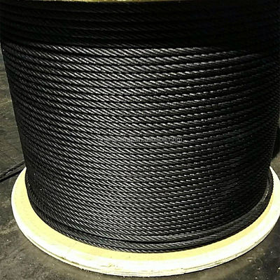 acheter 7x7 câble métallique en acier recouvert de poudre noire 1/16 