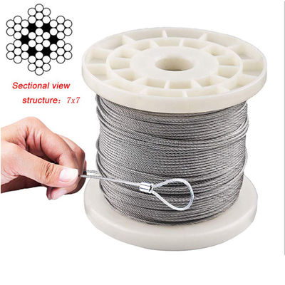 acheter 7*7 câble en acier inoxydable de construction AISI 201/304/316 Matériau de qualité non alliée online manufacture