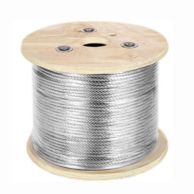 acheter Cable en acier inoxydable de 500 pieds T304 fil de câble enfilé 3/16 pouces 7x19 bobine de câble d'avion pour les applications industrielles online manufacture
