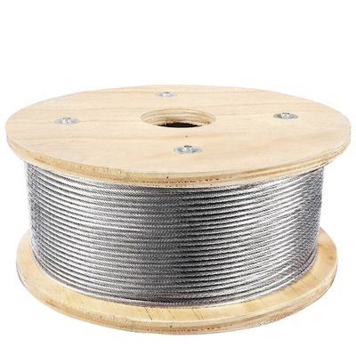 acheter Cable en acier inoxydable galvanisé de 16 mm 1 x 19 brins Construction de 500 pieds pour l'installation de garde-corps de câble de pont online manufacture