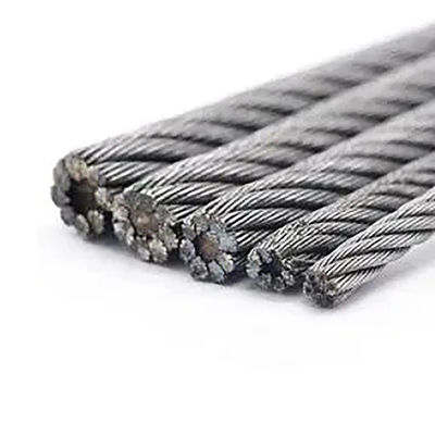 Un bon prix. Corde en acier inoxydable non allié 1,8 mm 2 mm 3 mm 6X7 FC 6X24 7FC 6X19 FC 8X19 pour les projets de construction et de construction en ligne