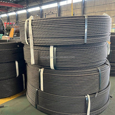 acheter 7 fils galvanisés en acier 12,7 mm 15,2 mm 15,7 mm câble de câble en acier 1x7 fils galvanisés online manufacture