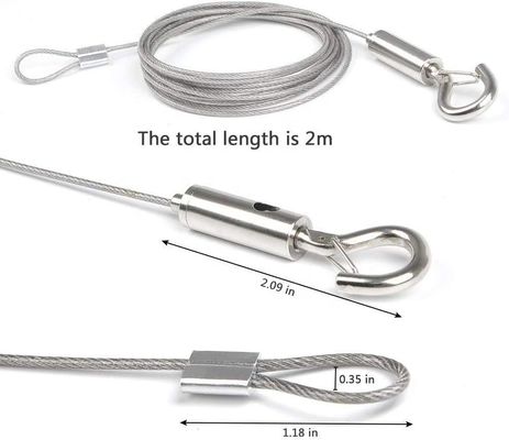 acheter Non allié 5/32 7x19 câble galvanisé de câble de fil d'aéronef de 500 pieds bobine pour le levage online manufacture