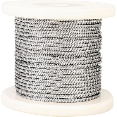 acheter L'acier inoxydable 316 7x7 cordes de câble d'aéronef à noyau de câble de 1000 pieds de longueur en bobine de nylon 1/32