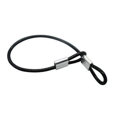 acheter Noir ou personnalisé câble à fil court câble de verrouillage en corde de verrouillage câble de sécurité pour portes extérieures 4 mm en vinyle revêtu d'acier inoxydable online manufacture