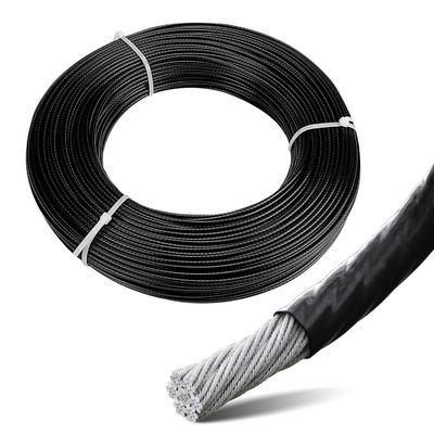 acheter OEM PVC Nylon en plastique revêtu de couleur SS en acier inoxydable revêtement métallique câble de carbone PP câble d'amarrage pour chien online manufacture