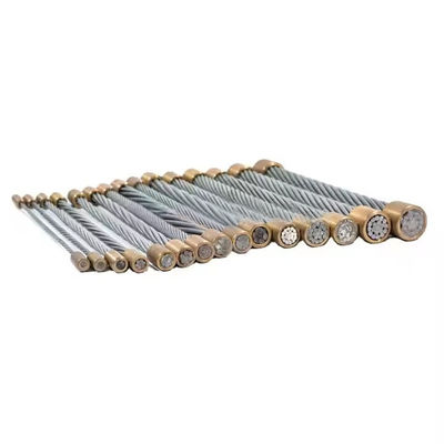 acheter 1x7 1x19 fils de fil d'acier galvanisés revêtus de zinc avec une tolérance de ± 1% et du matériau en acier au carbone online manufacture