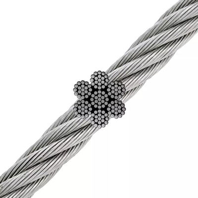 acheter Cable en acier au carbone galvanisé / câble en acier inoxydable 7x7/6x9/6x19/7x19/6x36 Pour les projets de construction online manufacture