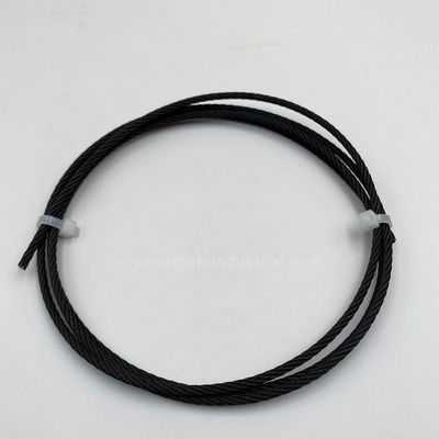 acheter Cable d'avion en acier noir enduit en poudre 7x7 1x19 SS316 câbles en acier cordes en acier inoxydable en acier noir online manufacture