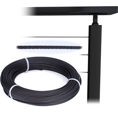acheter Serrures de câbles noirs 150ft T316 en acier inoxydable 7x7 1/8