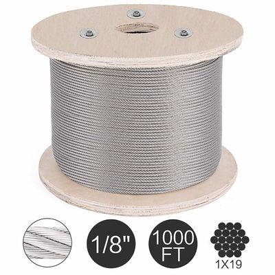 T316 Corde en acier inoxydable de 1000 pieds 3/16