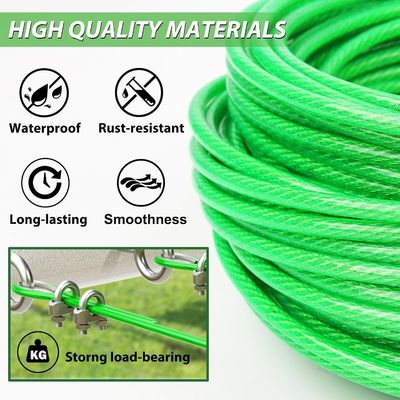 acheter Cable en acier au carbone revêtu de vinyle 7x7 / 7x19 3 16 Cable inoxydable pour la construction online manufacture