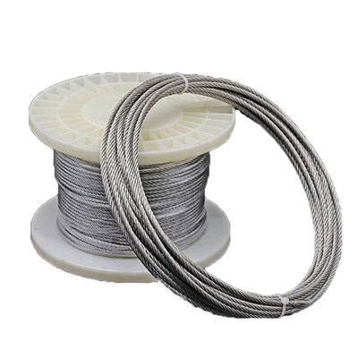 acheter 7x7 Corne standard de câble en acier inoxydable câble de garde-corps de pont maritime 50 pieds de longueur avec manches de crimp 316 online manufacture