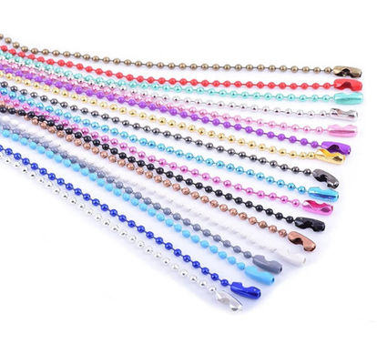 acheter Chaîne de clés en acier couleur personnalisée, chaîne de dogtag à billes de perles online manufacture